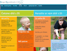 Tablet Screenshot of downsyndrom.cz